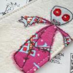 Embroidered Zombie Fabric Bookmarks